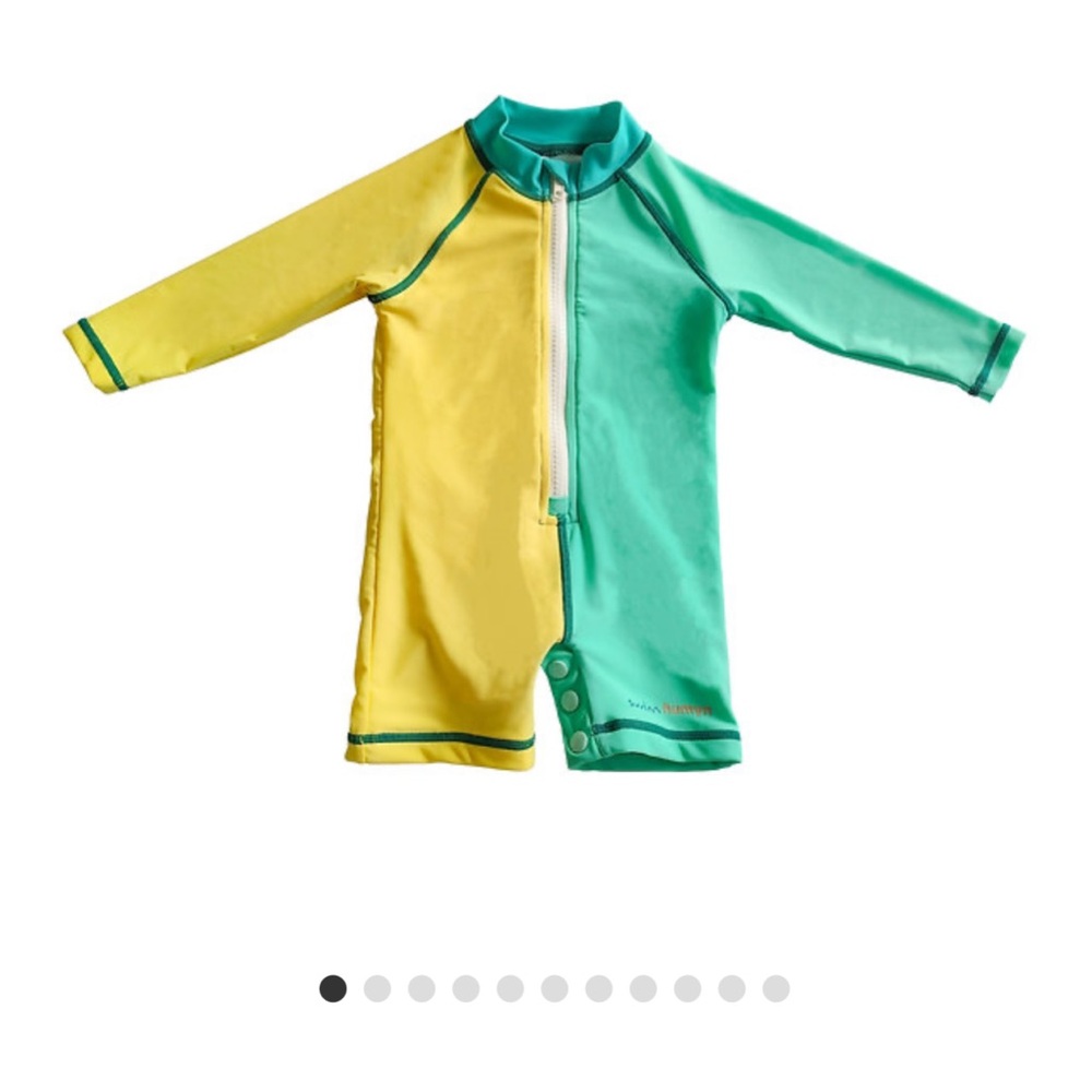 UPF Sun Protective Baby Toddler High Vis Kids Swimsuit One Piece Romper Playsuit